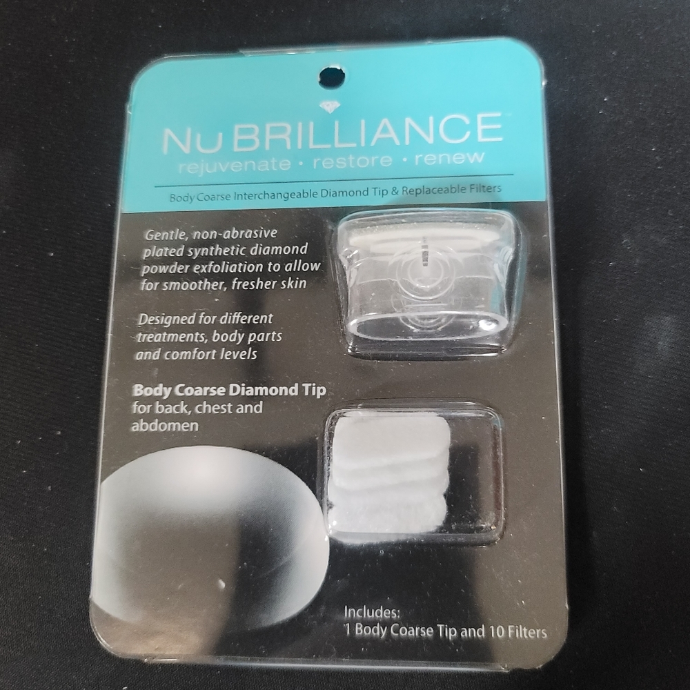 NuBrilliance 1 Body Course Interchangeable Diamond Tip & 10 Replacement Filters